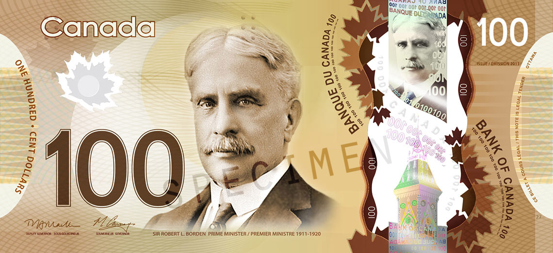 new canadian 100 dollar bill