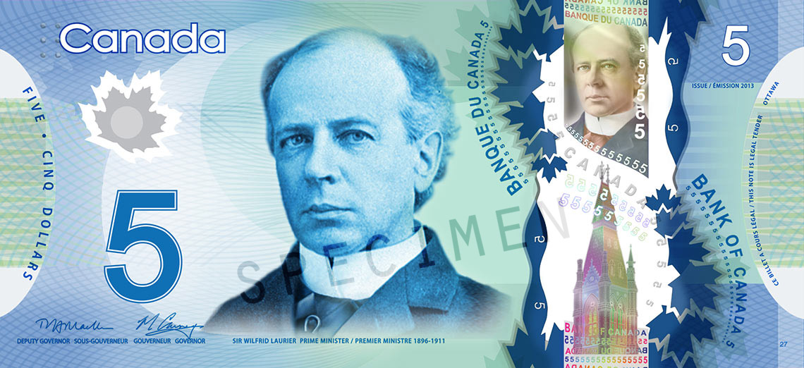 Front of $5 Note