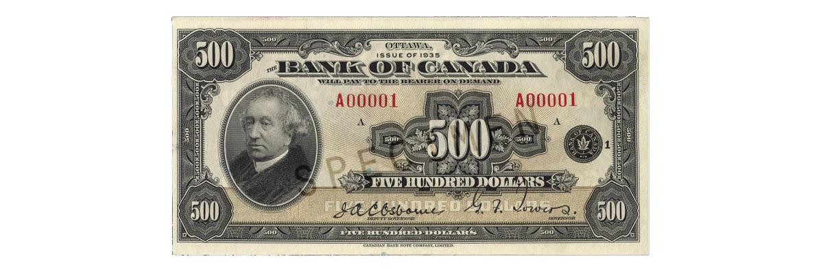 Canadian 1 Dollar Bill Value Chart