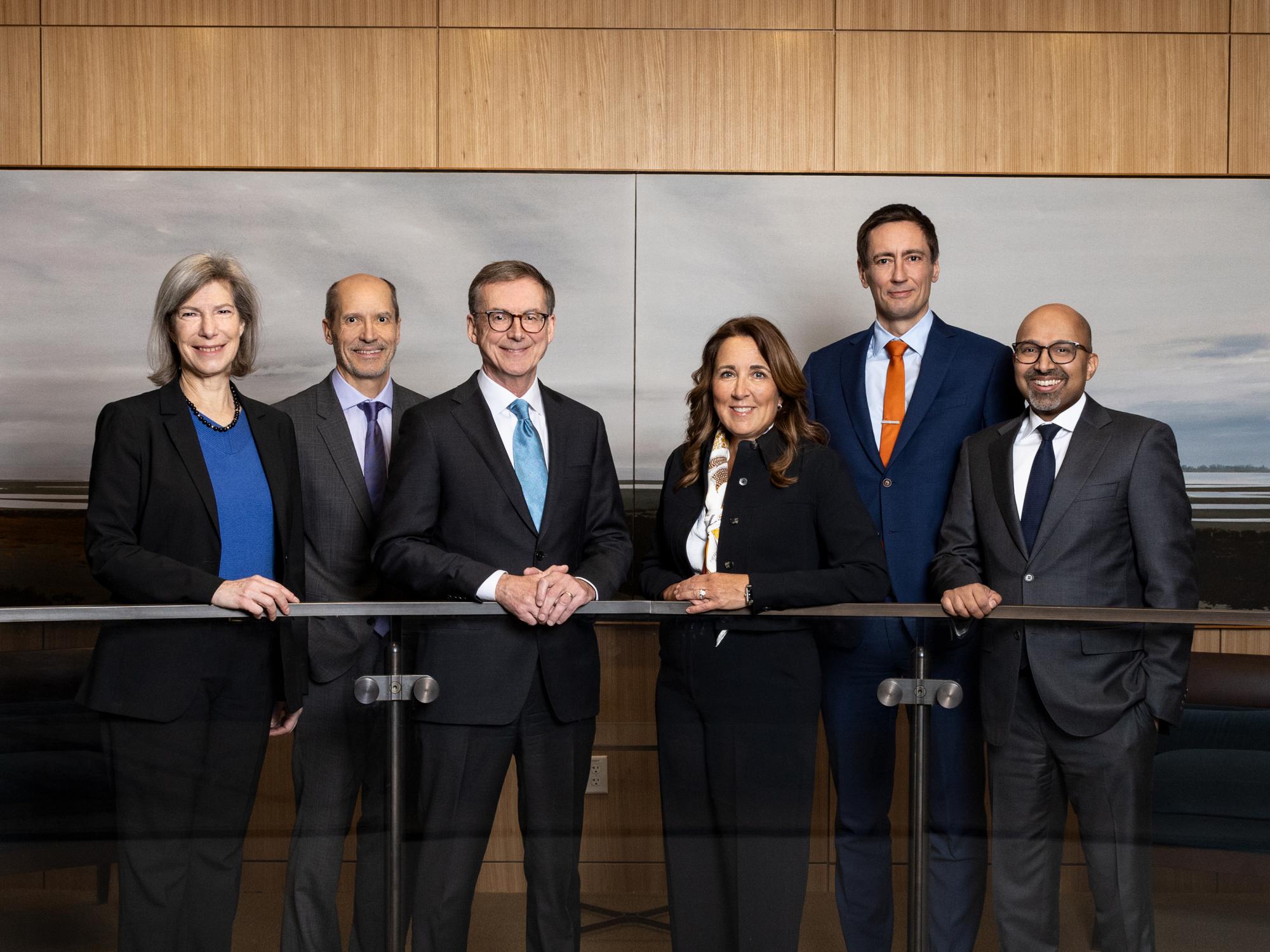 Governing Council The Bank of Canada’s Governing Council, from left to right: Deputy Governor Sharon Kozicki; Deputy Governor Toni Gravelle; Governor Tiff Macklem; Senior Deputy Governor Carolyn Rogers; External Deputy Governor Nicolas Vincent; and Deputy Governor Rhys Mendes.