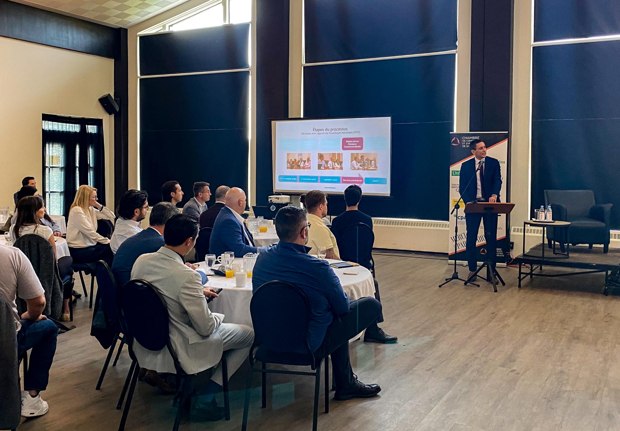 Sherbrooke Chamber of Commerce and Industry speech External Deputy Governor Nicolas Vincent gives a behind-the-scenes look to the Sherbrooke Chamber of Commerce and Industry in September about the Bank’s monetary policy decision-making process.