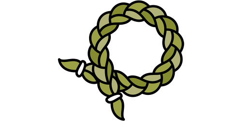 Illustrated sweetgrass braid An illustration of a sweetgrass braid