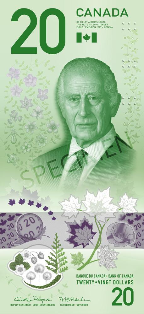 Vertical $20 note security features Vertical $20 note security features